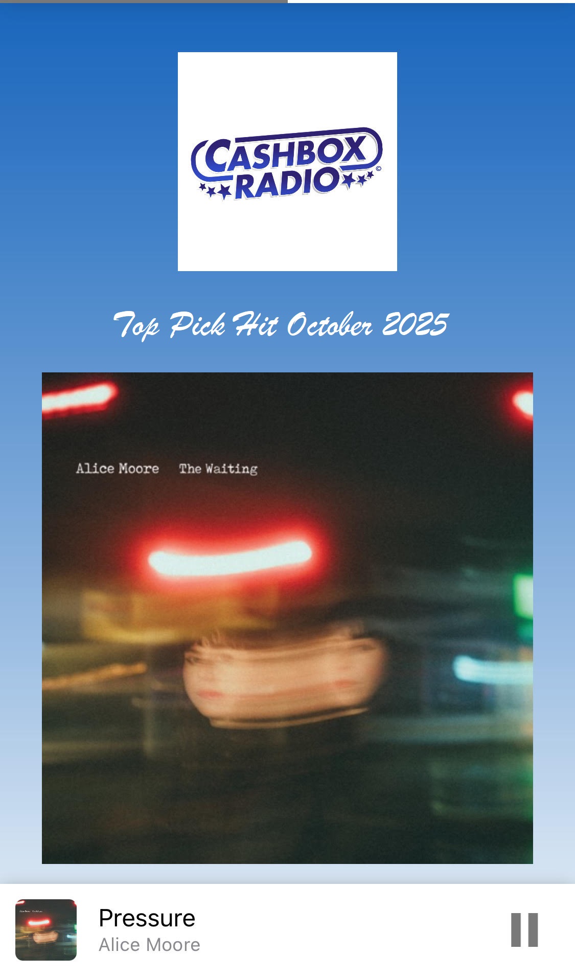 Alice Moore – Pressure (Canada)