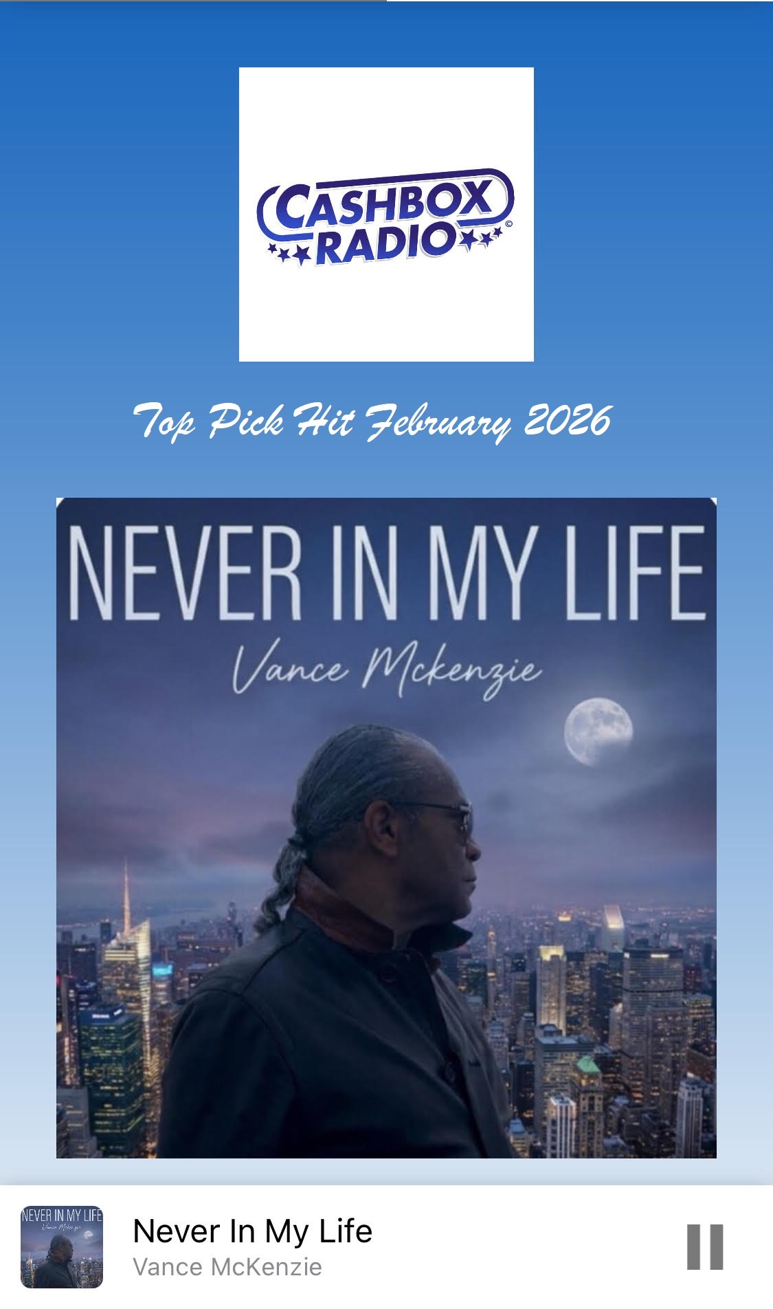 Vance McKenzie - Never in My Life 