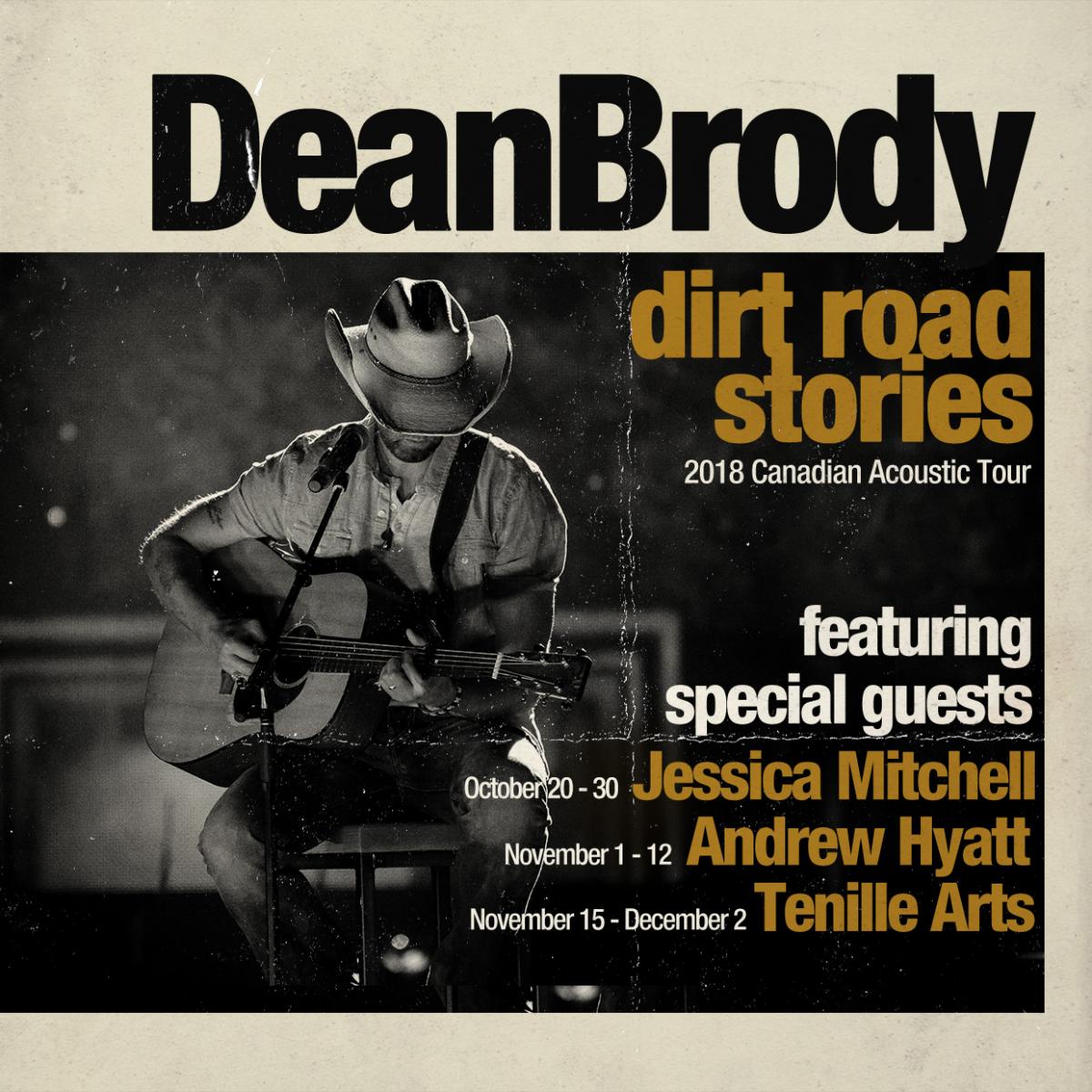 Dean Brody Heads out on the Dirt Road Stories Tour