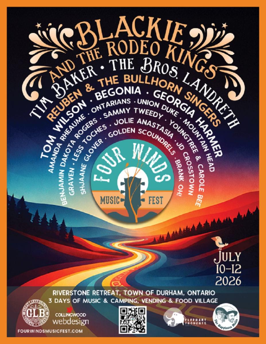  Four Winds Music Fest Returns For Fourth Year With Blackie + The Rodeo Kings, The Bros. Landreth, Tim Baker, And Debut Of New Heritage And Cultural Stage