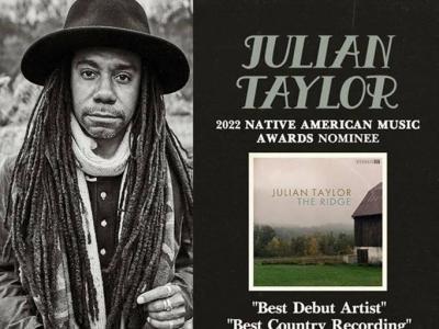 Julian Taylor Nominated For Five 2022 Native American Music Awards!